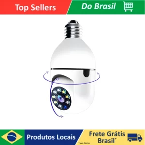 Segurança Discreta: Câmera IP Lâmpada Robô Giratória 1080P Yoosee - Bivolt
